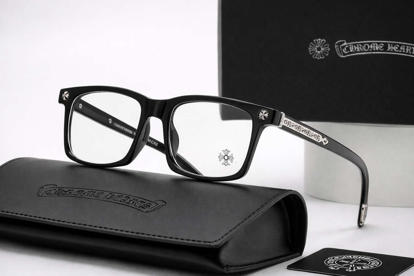 Lunettes Chrome Hearts - Pack Complet (Noir)