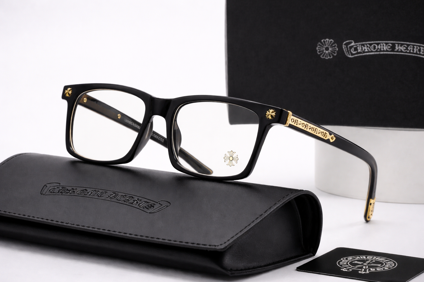 Lunettes Chrome Hearts - Pack Complet (Noir)